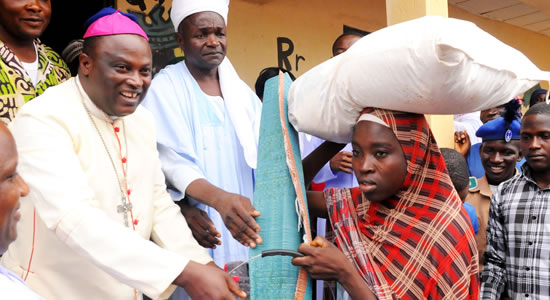 Catholic Bishop Donates Essentials To IDPs In Plateau
