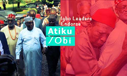 Igbo Leaders Endorse Atiku/Obi Ticket for 2019 Election
