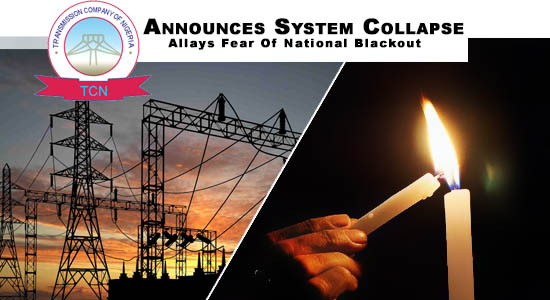TCN Announces System Collapse; Allays Fear Of National Blackout 